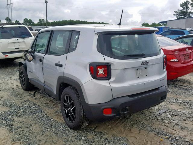 ZACCJAAT8FPB24934 - 2015 JEEP RENEGADE S SILVER photo 3
