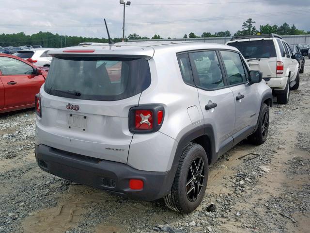 ZACCJAAT8FPB24934 - 2015 JEEP RENEGADE S SILVER photo 4