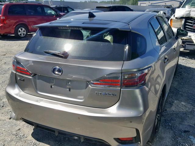 JTHKD5BHXG2270606 - 2016 LEXUS CT 200 GRAY photo 4