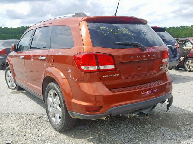 3C4PDCDG0ET198326 - 2014 DODGE JOURNEY LI ORANGE photo 3