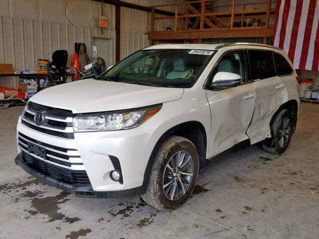 5TDJZRFH4KS584155 - 2019 TOYOTA HIGHLANDER WHITE photo 2