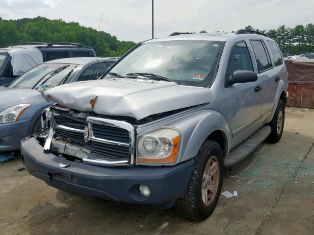 1D4HB48D04F196216 - 2004 DODGE DURANGO SL SILVER photo 2