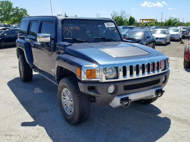 5GTEN13E788125796 - 2008 HUMMER H3 BLUE photo 1