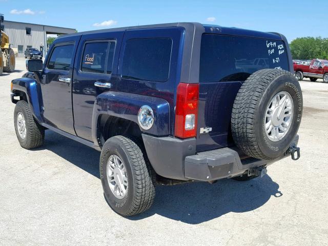 5GTEN13E788125796 - 2008 HUMMER H3 BLUE photo 3