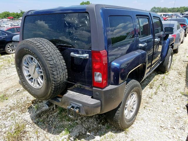 5GTEN13E788125796 - 2008 HUMMER H3 BLUE photo 4