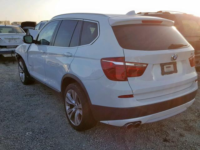 5UXWX7C54DL976274 - 2013 BMW X3 XDRIVE3 WHITE photo 3