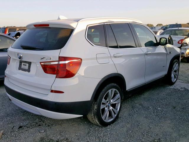 5UXWX7C54DL976274 - 2013 BMW X3 XDRIVE3 WHITE photo 4