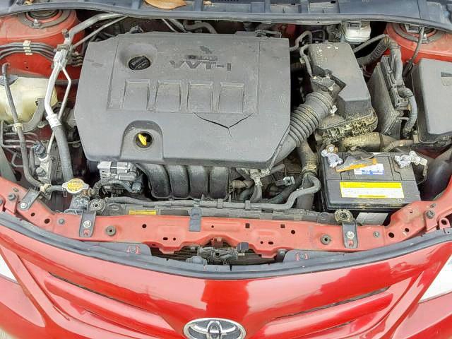 2T1BU4EEXBC558827 - 2011 TOYOTA COROLLA BA RED photo 7