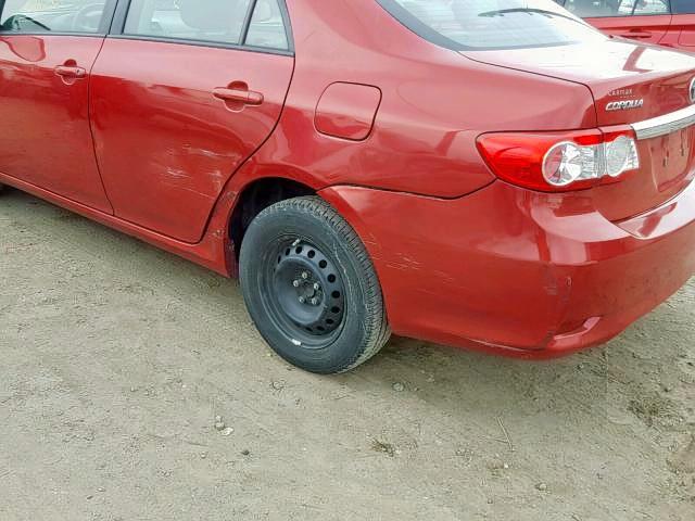 2T1BU4EEXBC558827 - 2011 TOYOTA COROLLA BA RED photo 9