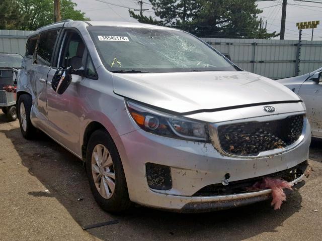 KNDMB5C13G6198593 - 2016 KIA SEDONA LX SILVER photo 1