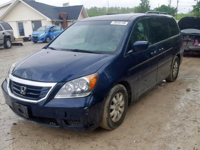 5FNRL38449B404134 - 2009 HONDA ODYSSEY EX BLUE photo 2
