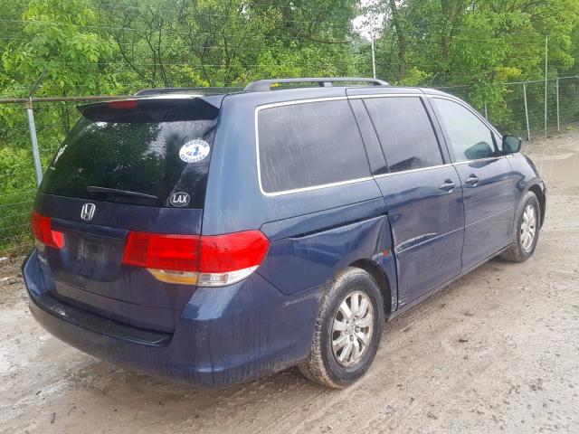 5FNRL38449B404134 - 2009 HONDA ODYSSEY EX BLUE photo 4
