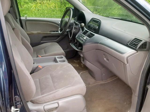 5FNRL38449B404134 - 2009 HONDA ODYSSEY EX BLUE photo 5