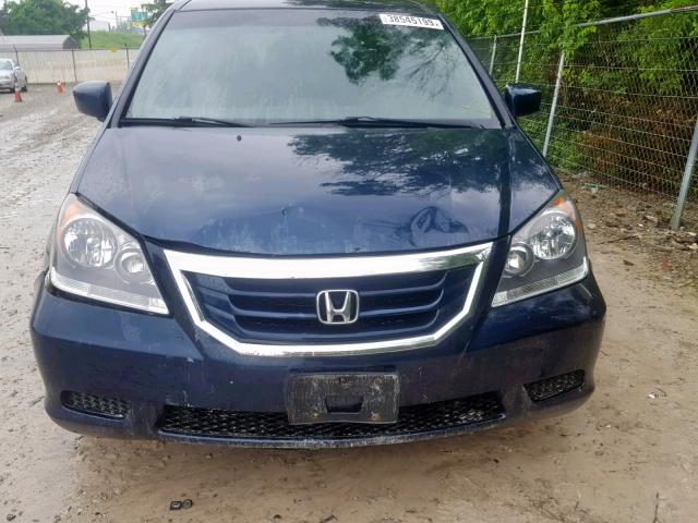 5FNRL38449B404134 - 2009 HONDA ODYSSEY EX BLUE photo 9
