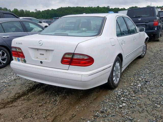 WDBJF65J61B209609 - 2001 MERCEDES-BENZ E 320 WHITE photo 4