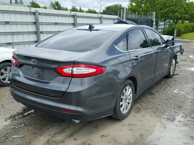 3FA6P0G75GR350961 - 2016 FORD FUSION S CHARCOAL photo 4