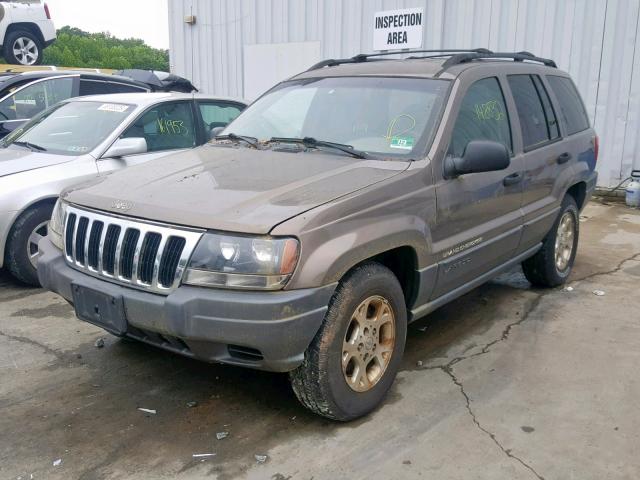 1J4GW48S51C640516 - 2001 JEEP GRAND CHER BROWN photo 2