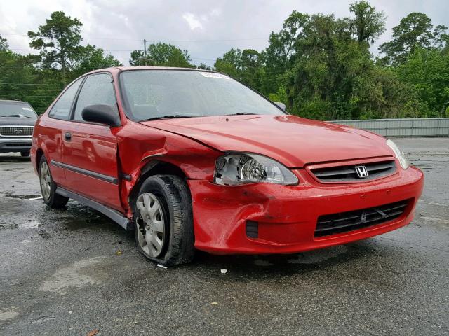 1HGEJ6224XL007192 - 1999 HONDA CIVIC DX RED photo 1