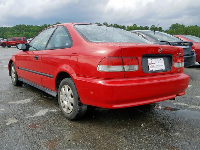 1HGEJ6224XL007192 - 1999 HONDA CIVIC DX RED photo 3