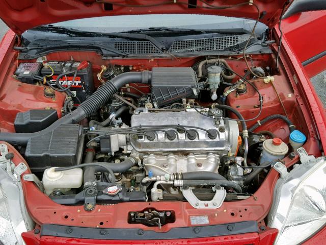 1HGEJ6224XL007192 - 1999 HONDA CIVIC DX RED photo 7