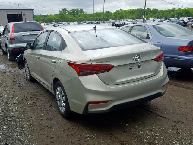 3KPC24A30KE080949 - 2019 HYUNDAI ACCENT SE BEIGE photo 3