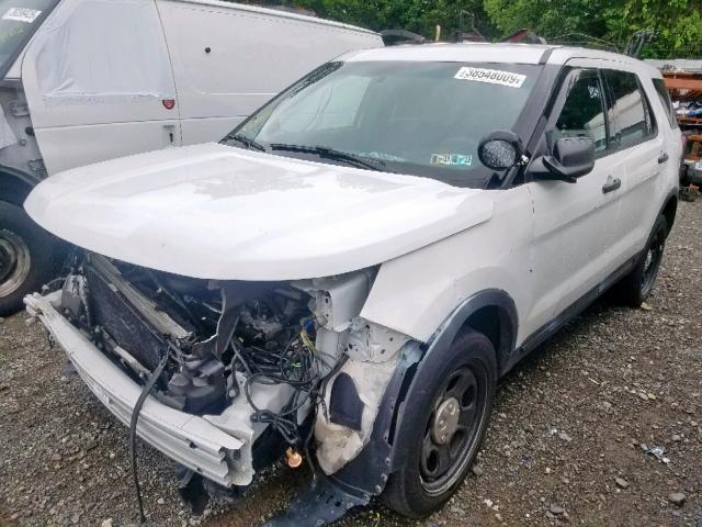 1FM5K8AR5GGA47050 - 2016 FORD EXPLORER P WHITE photo 2