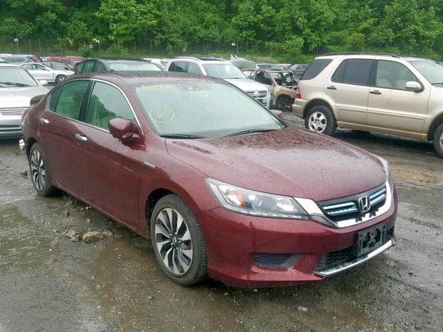 1HGCR6F51EA010600 - 2014 HONDA ACCORD HYB MAROON photo 1