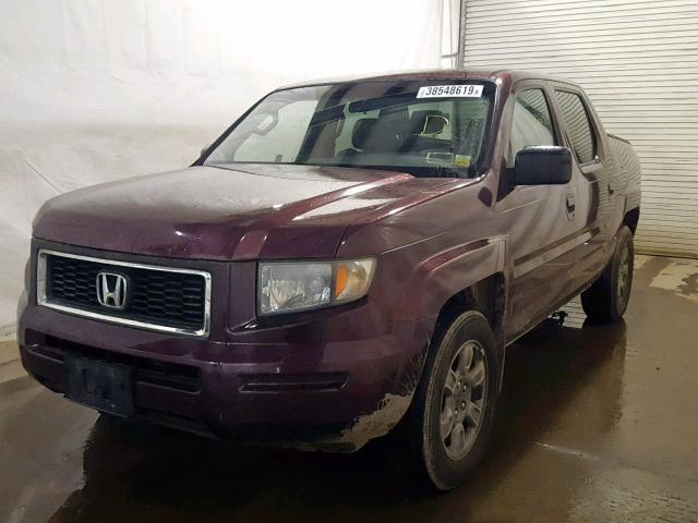 2HJYK16377H509475 - 2007 HONDA RIDGELINE RED photo 2