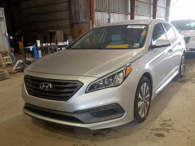 5NPE34AF9FH027295 - 2015 HYUNDAI SONATA SPO SILVER photo 2