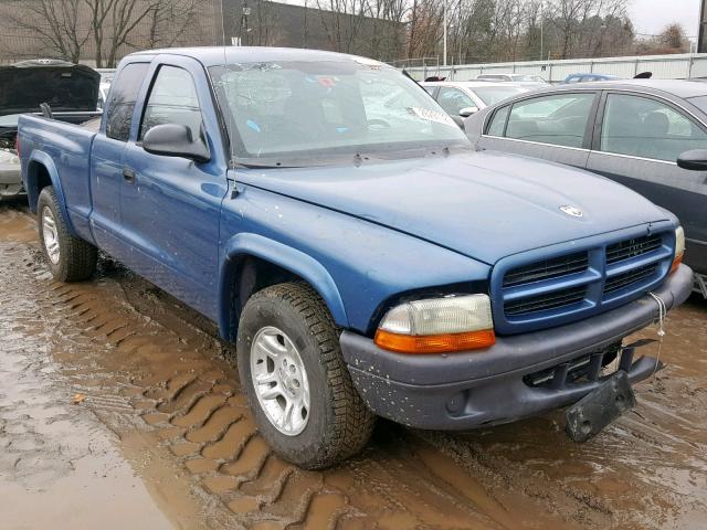 1D7HL12X23S148188 - 2003 DODGE DAKOTA SXT BLUE photo 1