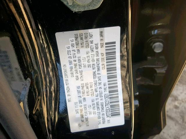 JM3TB3CA7B0310931 - 2011 MAZDA CX-9 BLACK photo 10