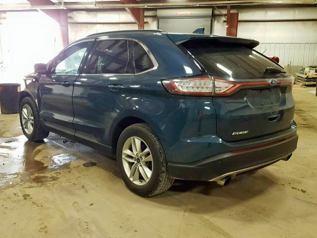 2FMPK3J93GBB32004 - 2016 FORD EDGE SEL BLUE photo 3