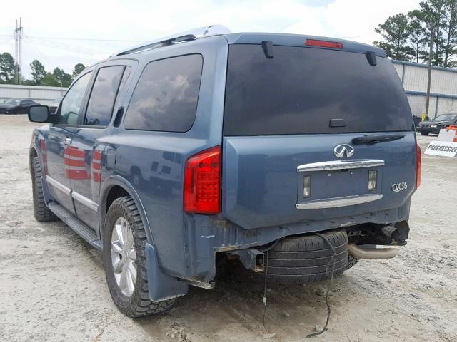 5N3AA08C48N905620 - 2008 INFINITI QX56 BLUE photo 3