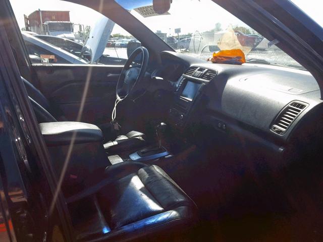 2HNYD18956H001210 - 2006 ACURA MDX TOURIN BLACK photo 5