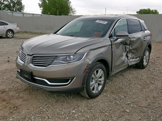 2LMTJ8JRXGBL75005 - 2016 LINCOLN MKX PREMIE TAN photo 2