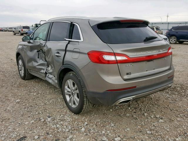 2LMTJ8JRXGBL75005 - 2016 LINCOLN MKX PREMIE TAN photo 3