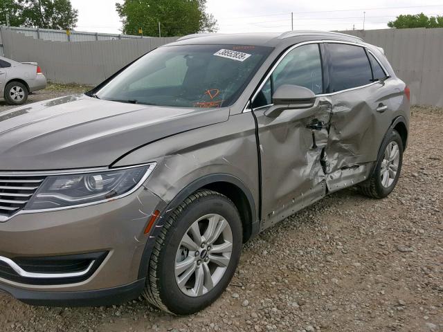 2LMTJ8JRXGBL75005 - 2016 LINCOLN MKX PREMIE TAN photo 9