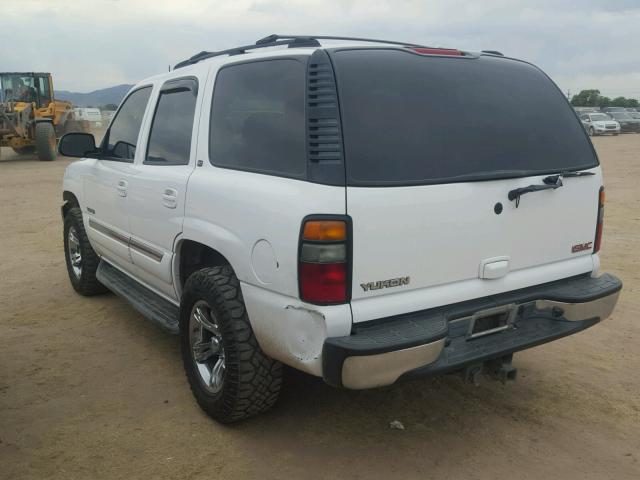 1GKEK13T55R126051 - 2005 GMC YUKON WHITE photo 3