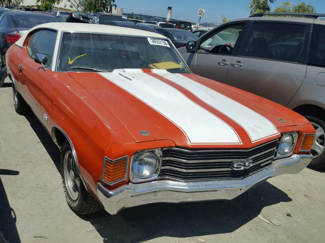 11D37J2R564869 - 1972 CHEVROLET CHEVELLE RED photo 1