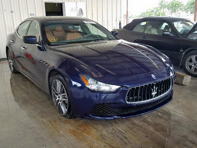 ZAM57XSA3F1141305 - 2015 MASERATI GHIBLI BLUE photo 1