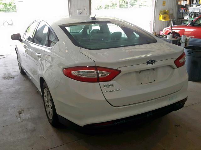 3FA6P0G77DR131513 - 2013 FORD FUSION S WHITE photo 3