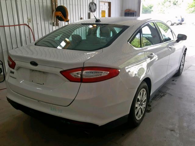 3FA6P0G77DR131513 - 2013 FORD FUSION S WHITE photo 4