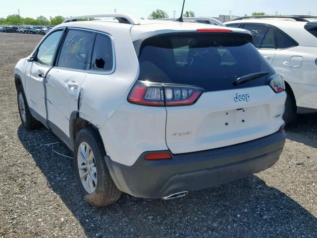 1C4PJMCX0KD341499 - 2019 JEEP CHEROKEE L WHITE photo 3