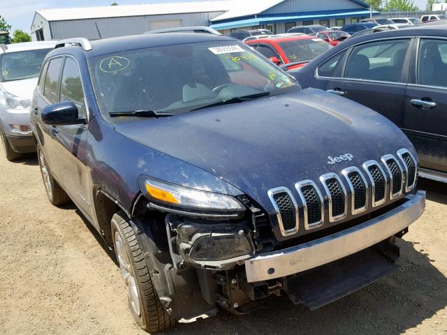 1C4PJMDB8FW635343 - 2015 JEEP CHEROKEE L BLUE photo 1