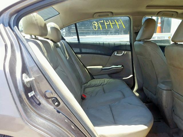 19XFB2F95CE018172 - 2012 HONDA CIVIC EXL 棕色 照片 6