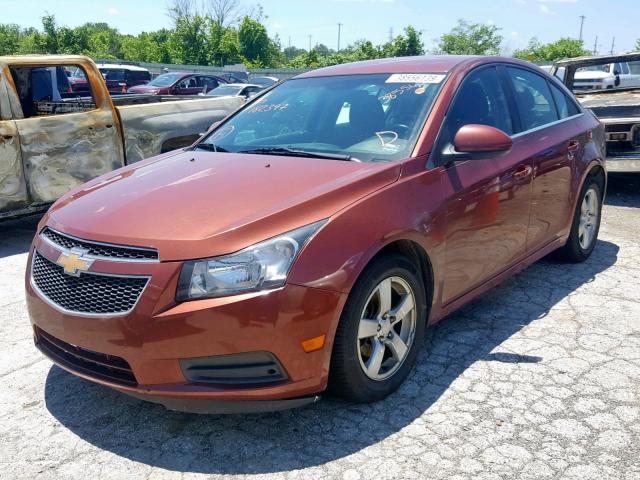 1G1PF5SC9C7182397 - 2012 CHEVROLET CRUZE MAROON photo 2