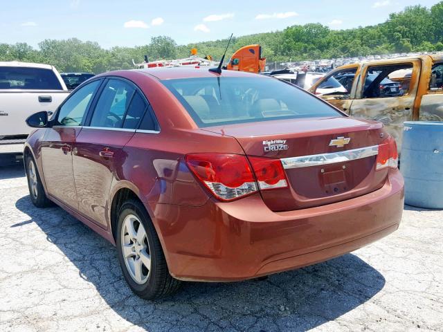 1G1PF5SC9C7182397 - 2012 CHEVROLET CRUZE MAROON photo 3