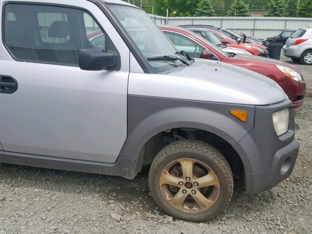 5J6YH27644L016122 - 2004 HONDA ELEMENT EX SILVER photo 9