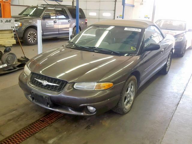 3C3EL55H2YT306144 - 2000 CHRYSLER SEBRING JX BROWN photo 2