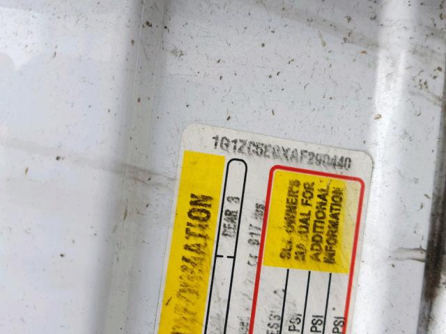 1G1ZC5EBXAF290440 - 2010 CHEVROLET MALIBU 1LT WHITE photo 10